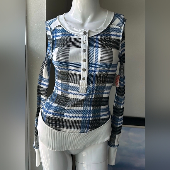 Free People Rally Plaid Ribbed - Picture 3 of 8